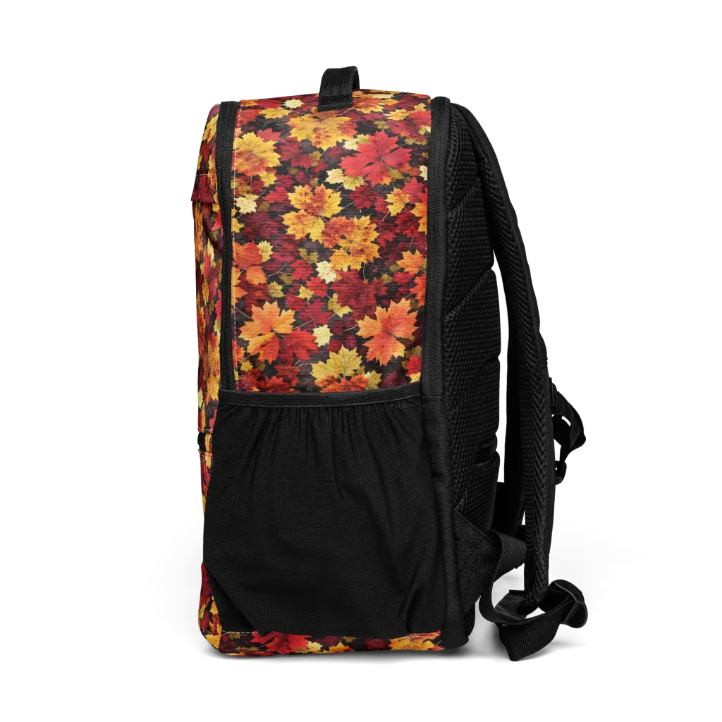 Falling Gold on Utility Backpack — Left