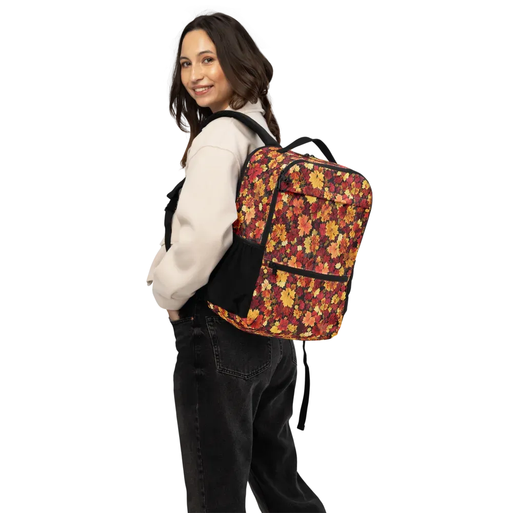 Falling Gold on Utility Backpack — Back