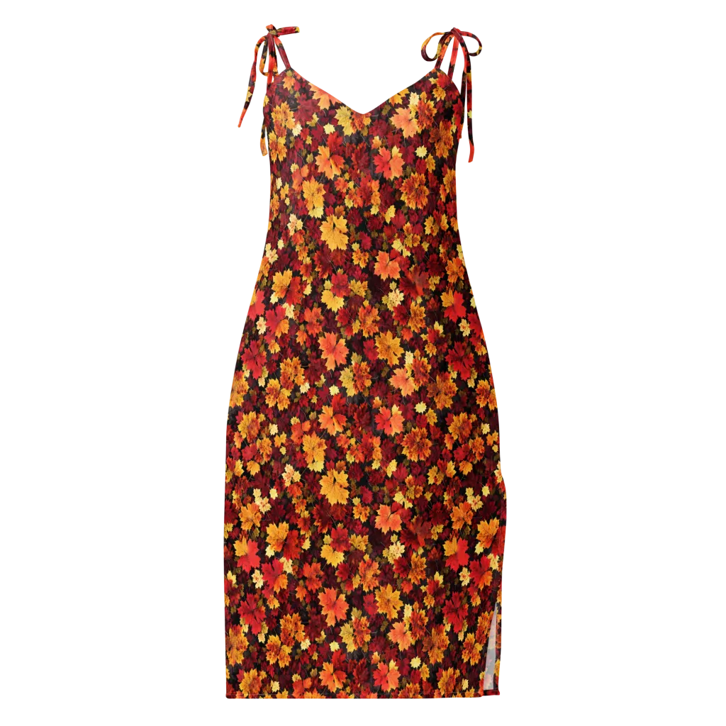 Falling Gold on Slip Dress — Front
