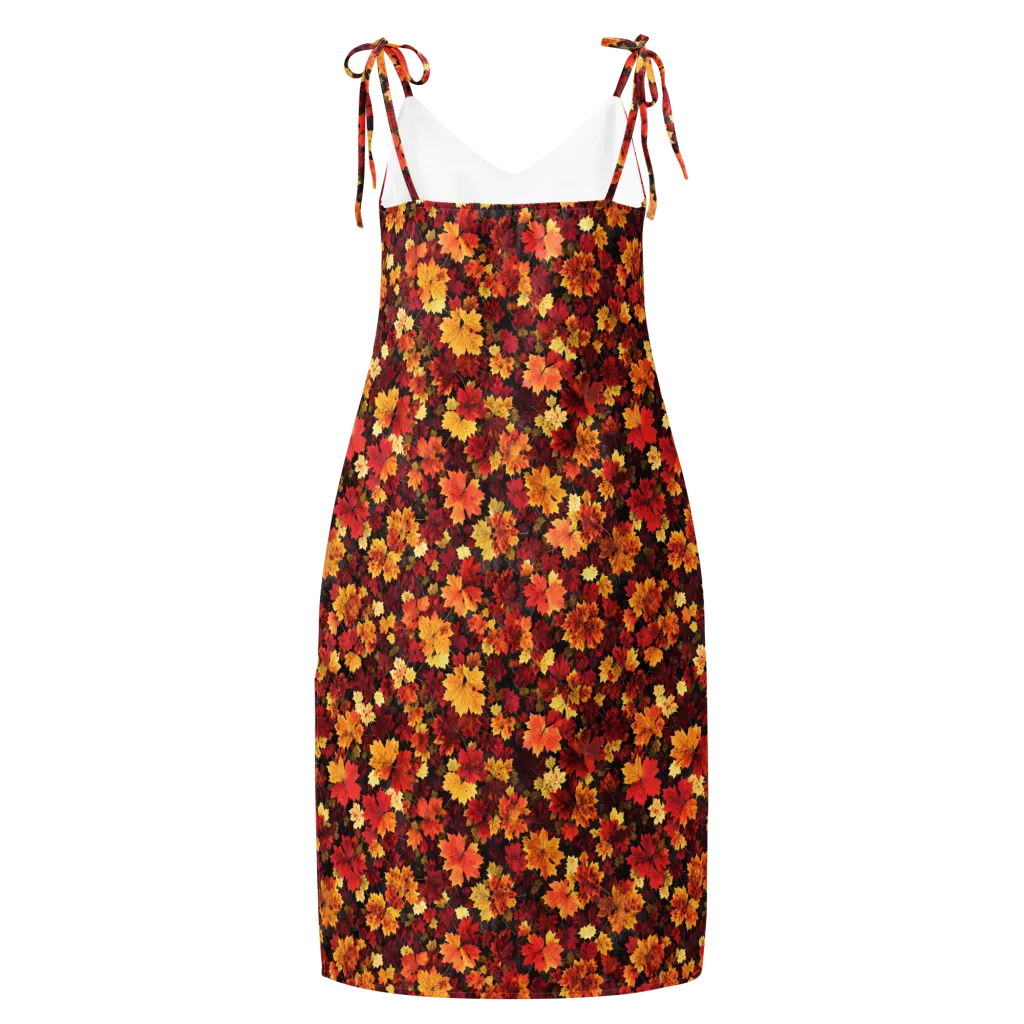 Falling Gold on Slip Dress — Back