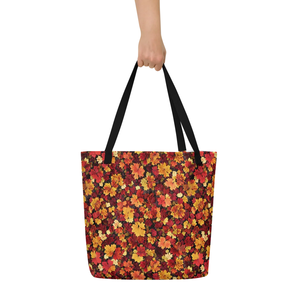 Falling Gold on Large Tote Bag W/ Pocket — Front