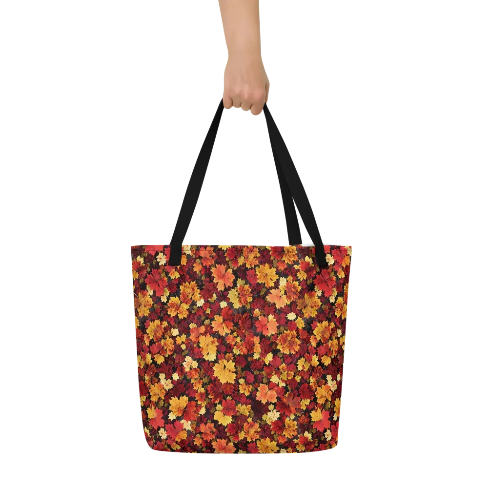 Falling Gold on Large Tote Bag W/ Pocket — Front