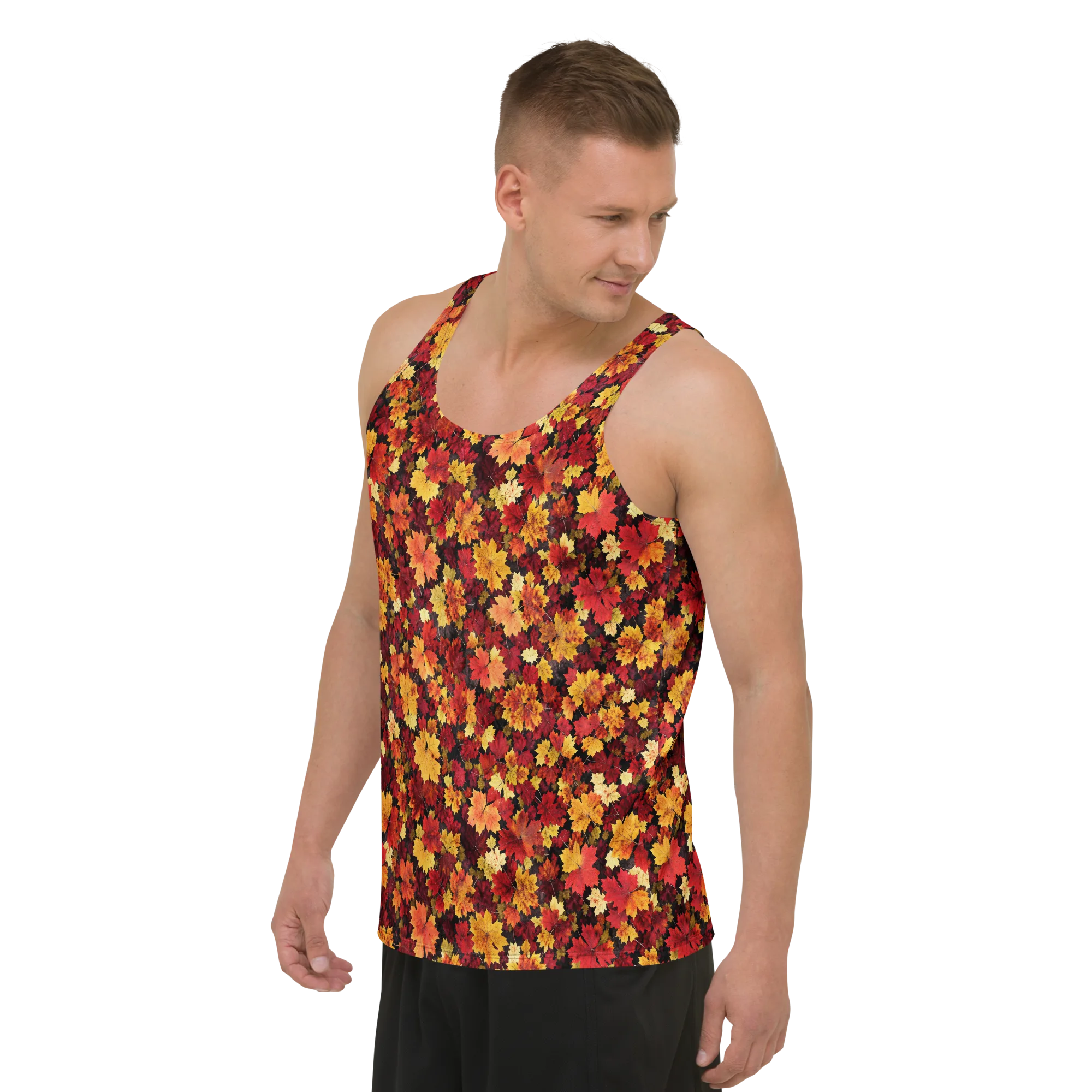 Falling Gold on Men's Tank Top — Left Front