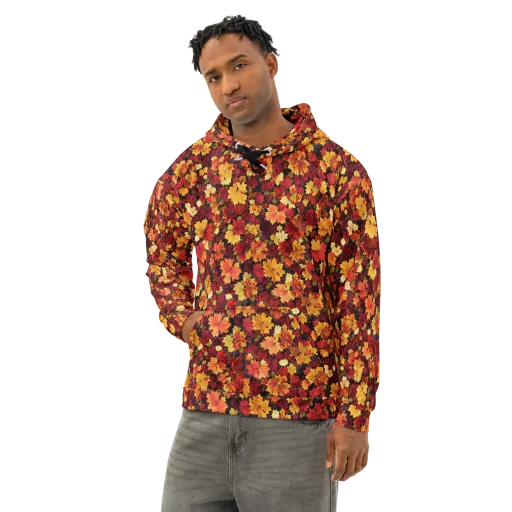 Falling Gold on a Cotton Hoodie