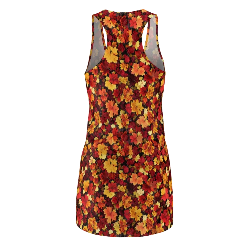 Falling Gold on Racerback Dress — Back