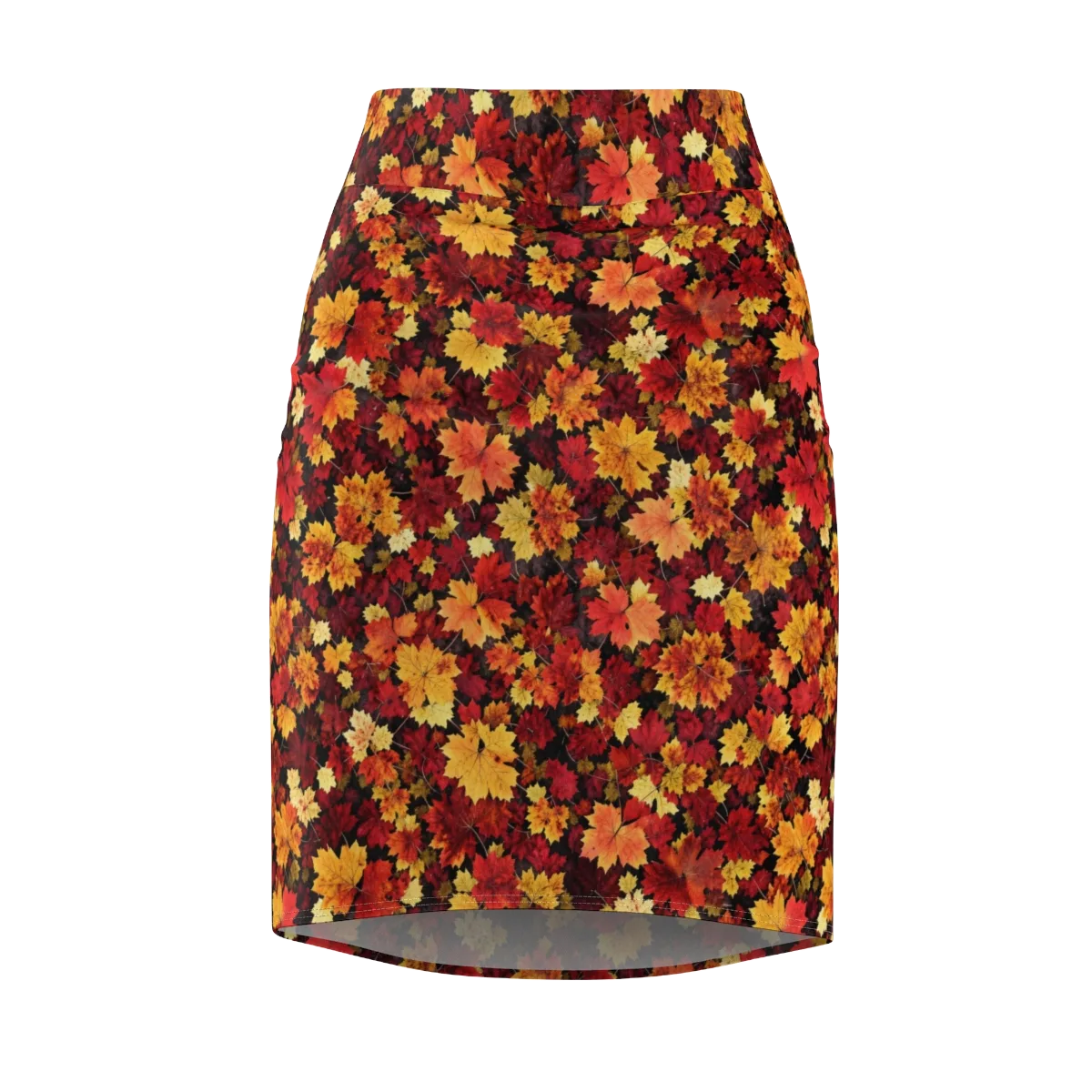 Falling Gold on Pencil Skirt — Front