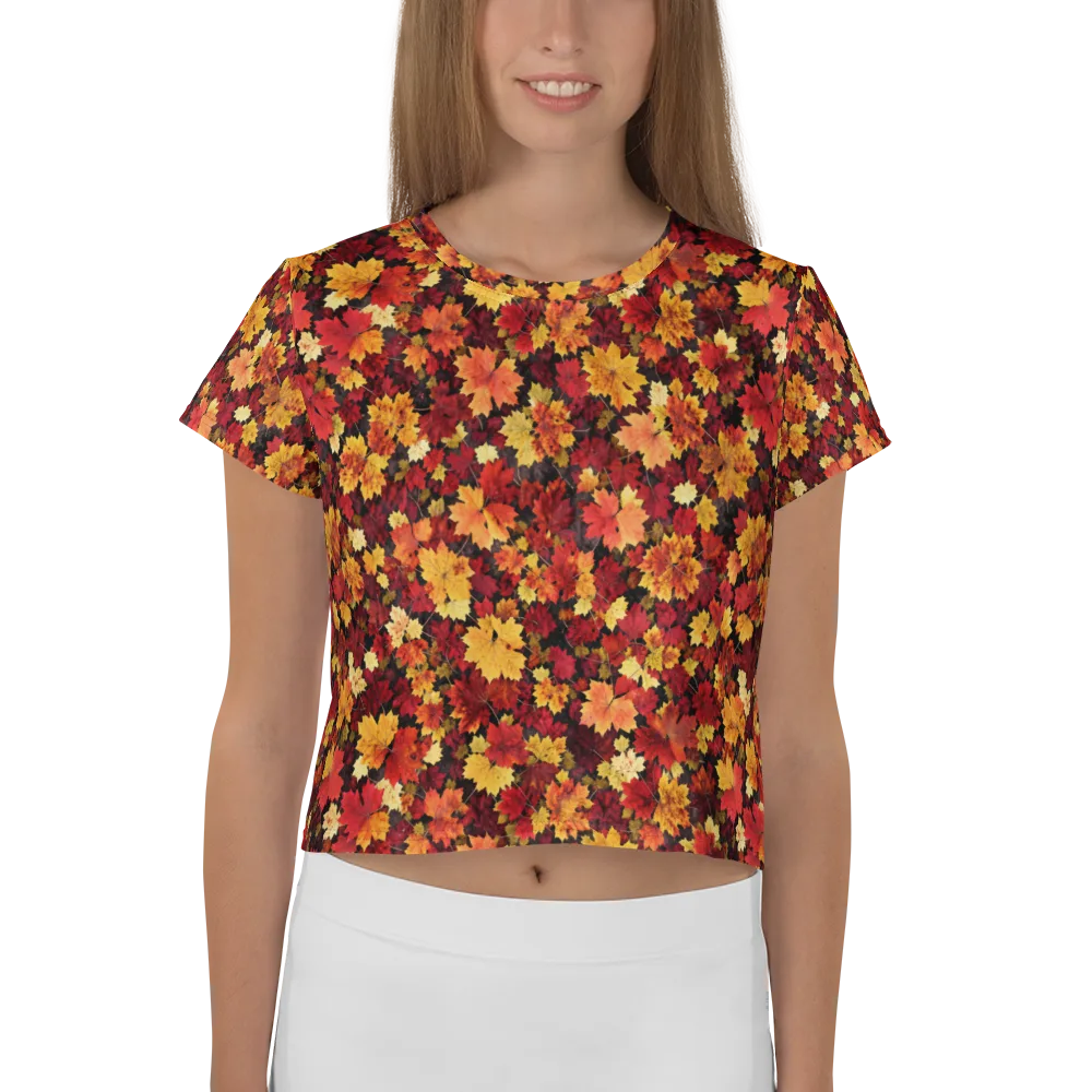 Falling Gold on Crop Tee — Front