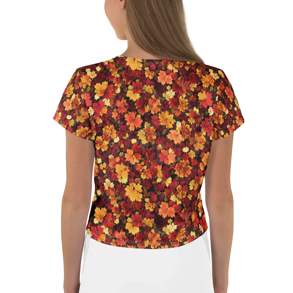 Falling Gold on Crop Tee — Back