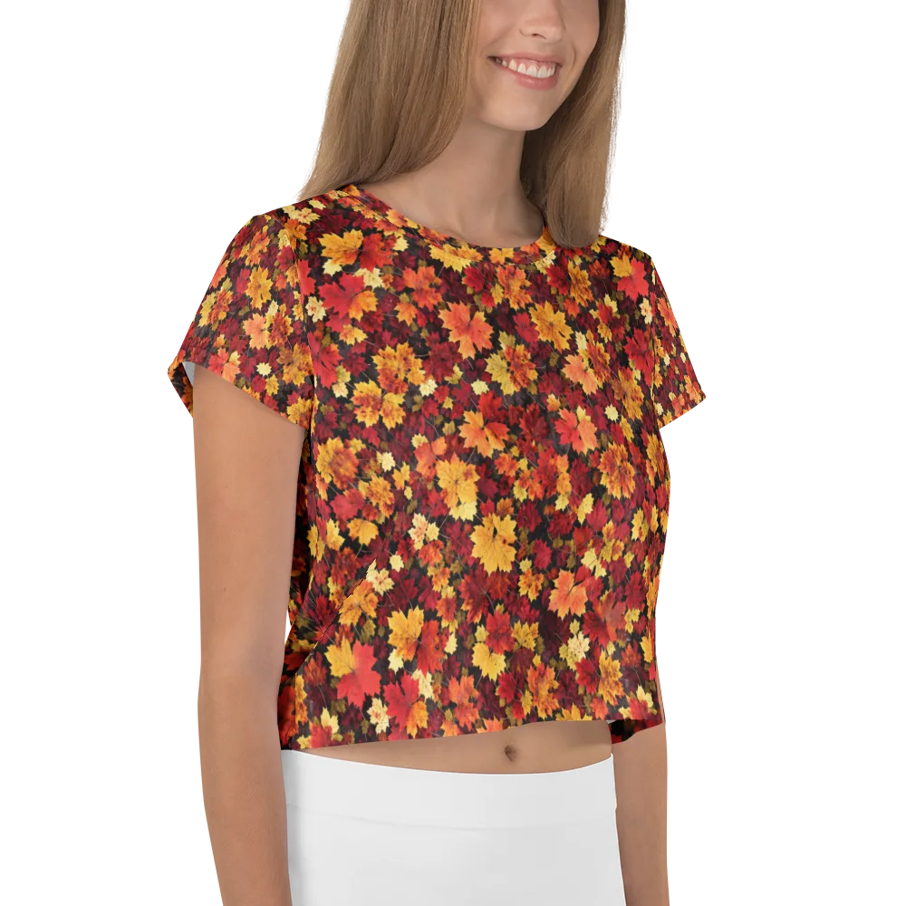 Falling Gold on Crop Tee — Right
