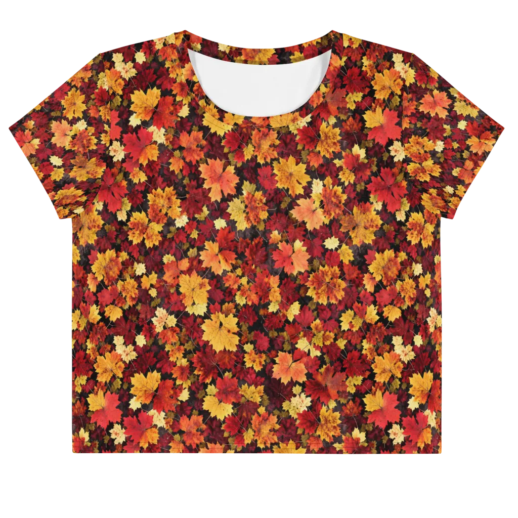 Falling Gold on Crop Tee — Front