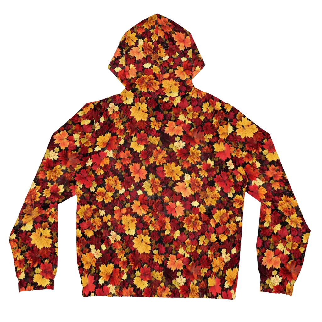 Falling Gold on Women's Full-Zip Hoodie — Back