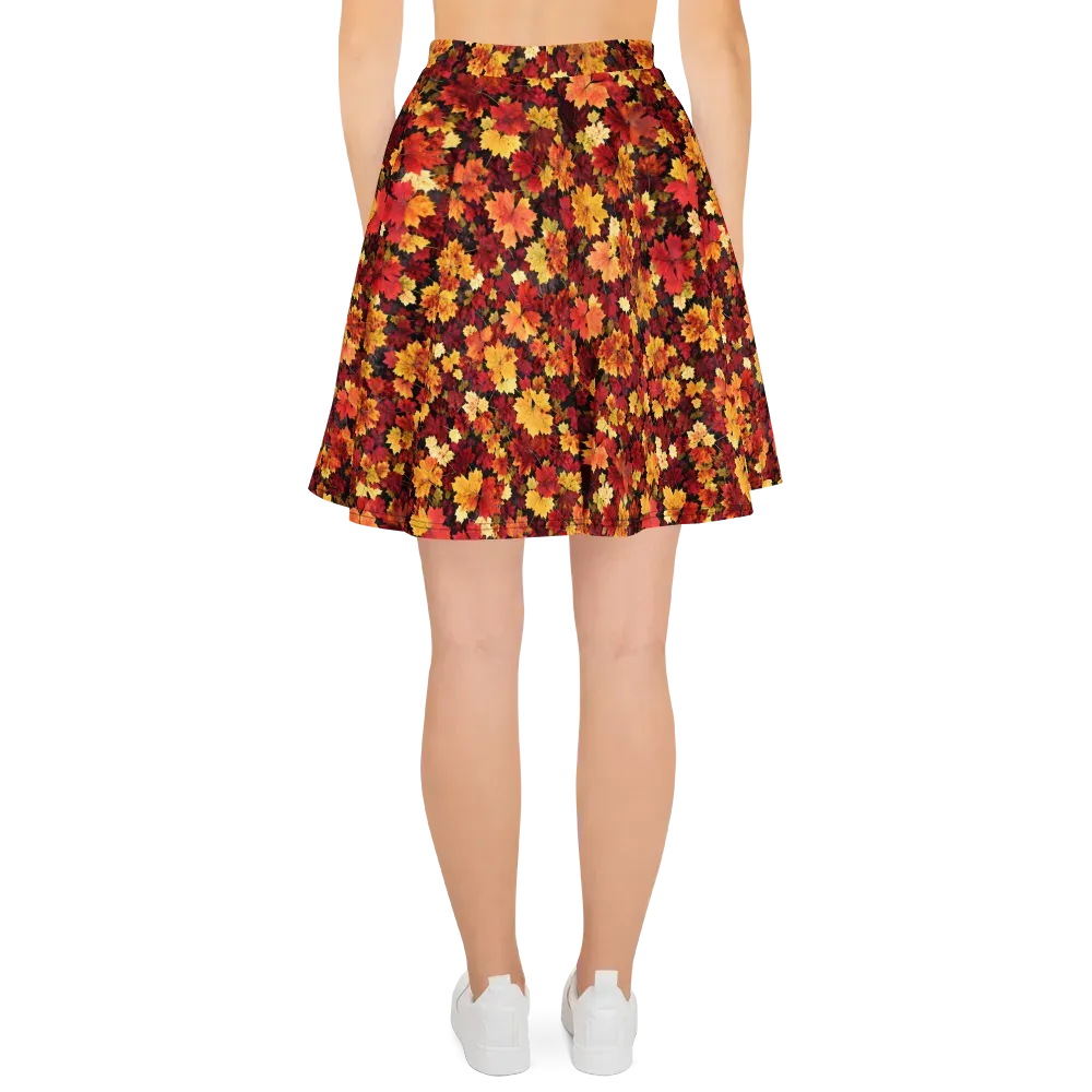 Falling Gold on Skater Skirt — Back