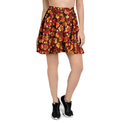 Falling Gold on a Skater Skirt