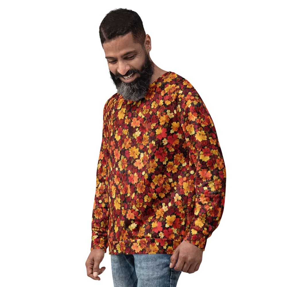 Falling Gold on Sweatshirt — Left Front