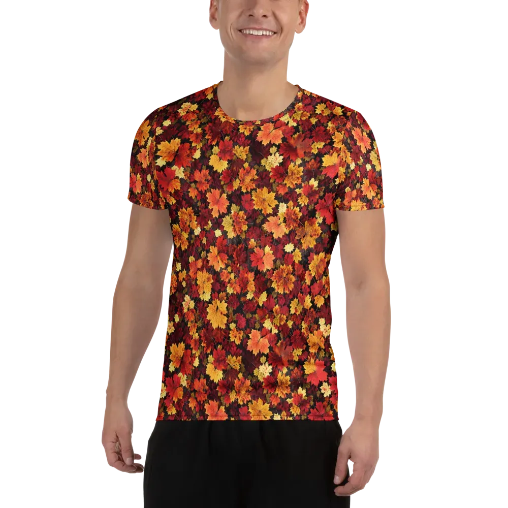 Falling Gold on Men's Athletic T-Shirt — Front