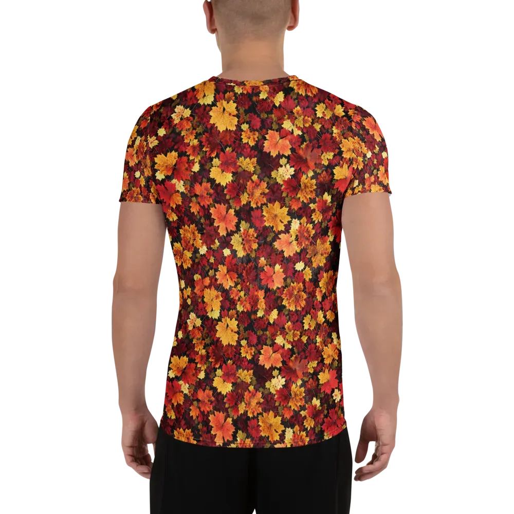 Falling Gold on Men's Athletic T-Shirt — Back
