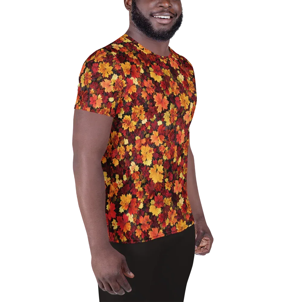 Falling Gold on Men's Athletic T-Shirt — Right