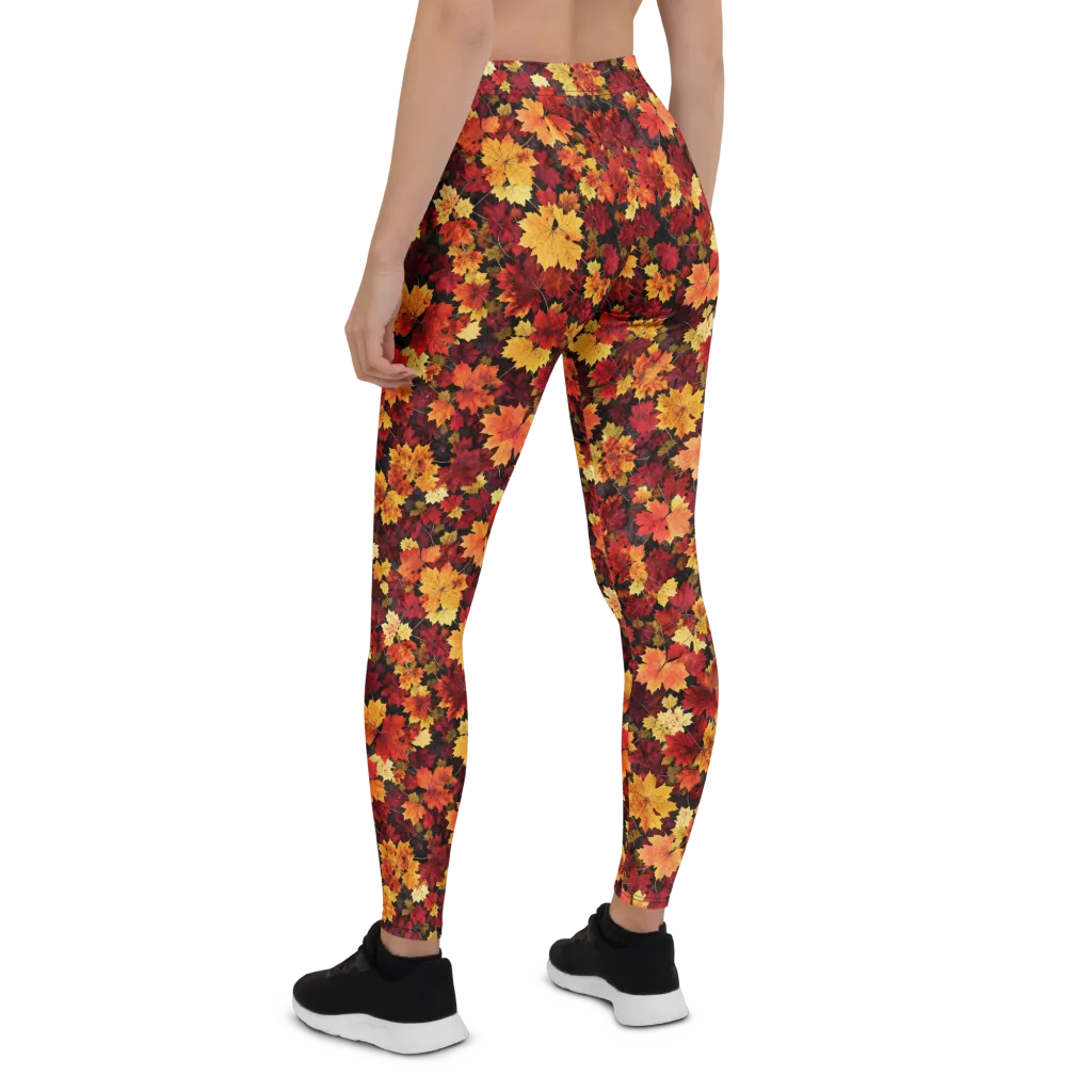 Falling Gold on Leggings — Back