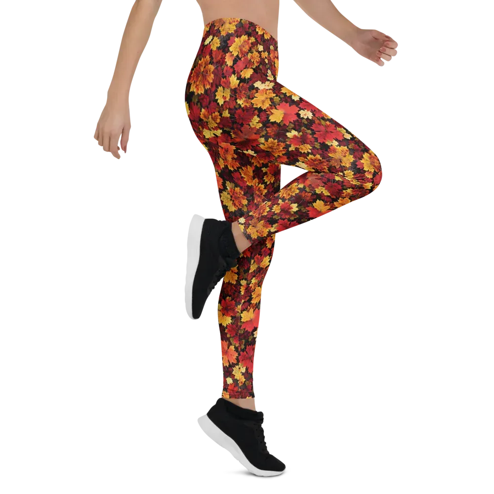 Falling Gold on Leggings — Right