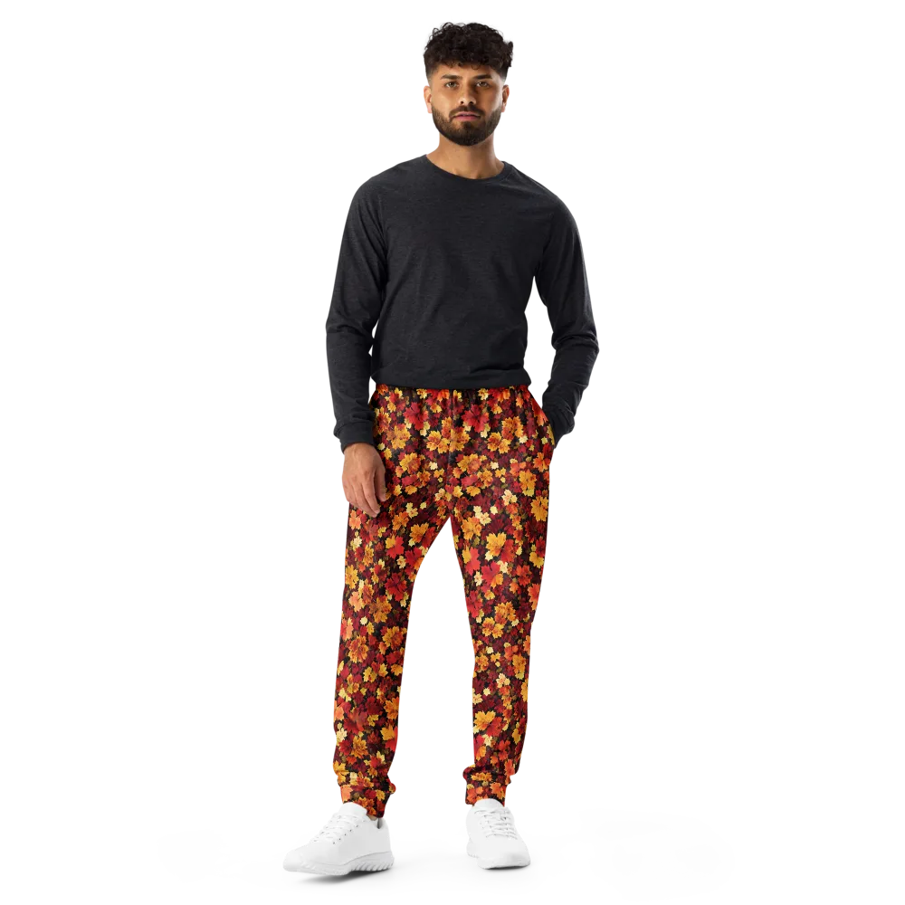 Falling Gold on Men's Joggers — Front