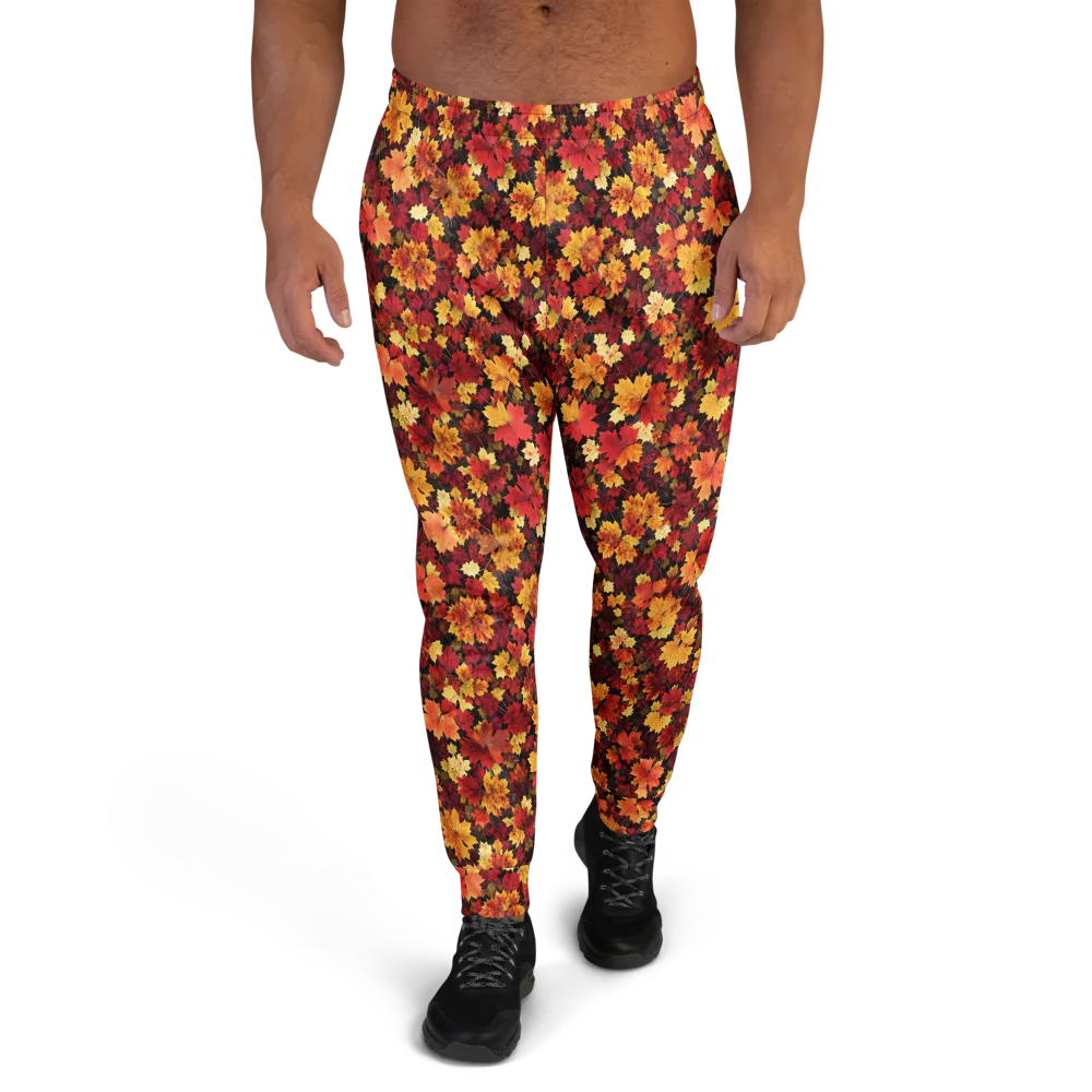 Falling Gold on Men's Joggers — Front