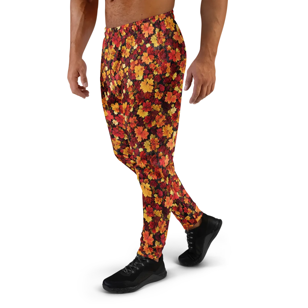 Falling Gold on Men's Joggers — Left