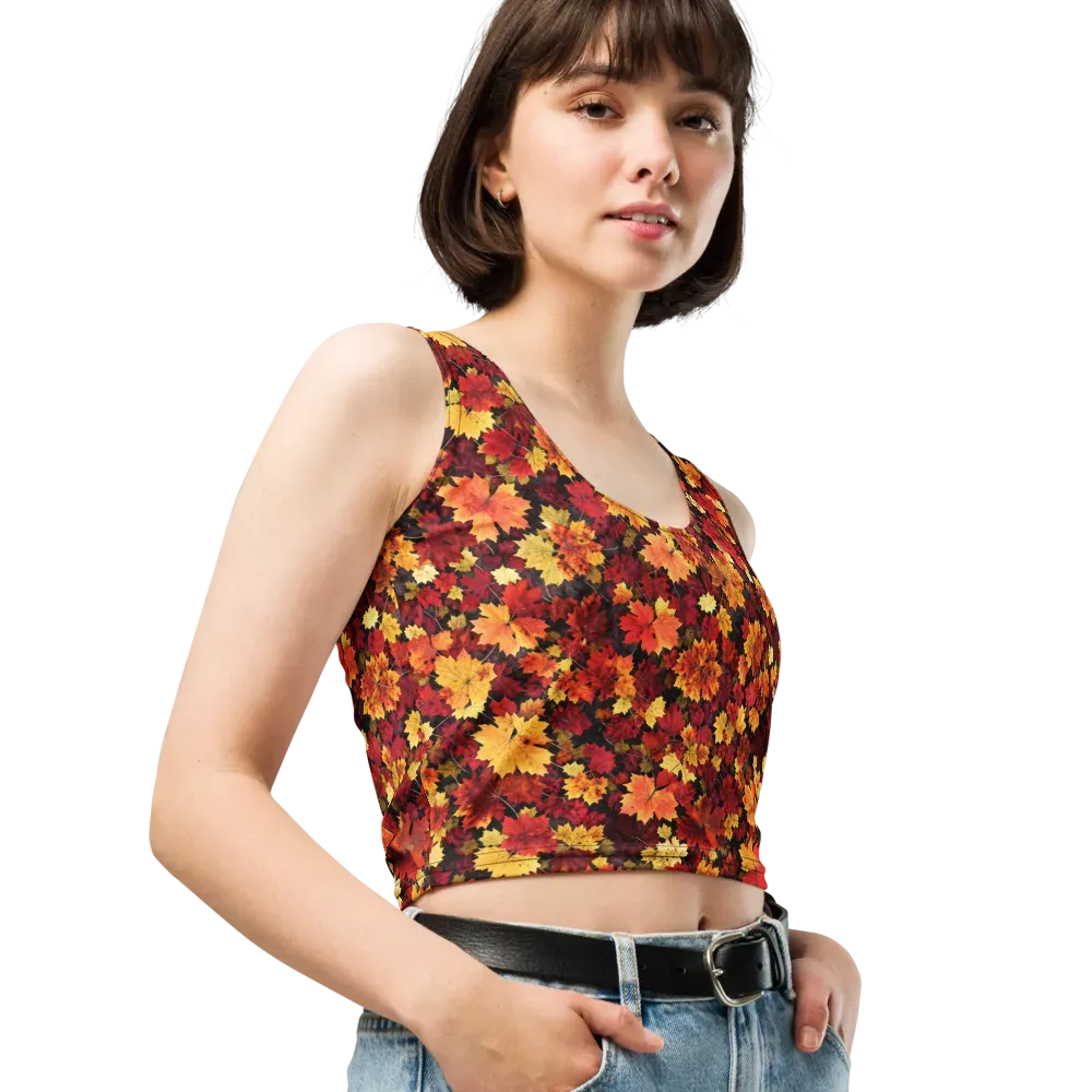 Falling Gold on Crop Top — Right Front