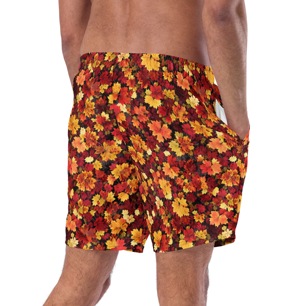 Falling Gold on Swim Trunks — Right Back