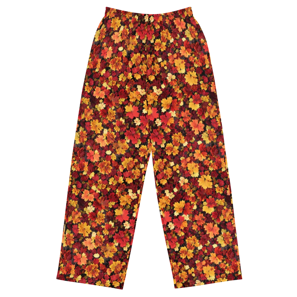 Falling Gold on Wide-Leg Pants — Front