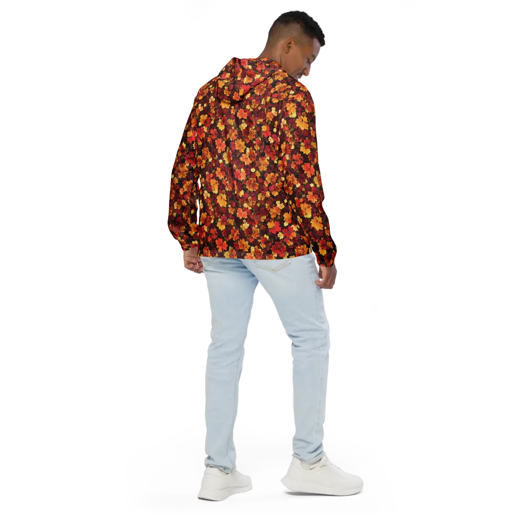 Falling Gold on Men's Windbreaker — Back
