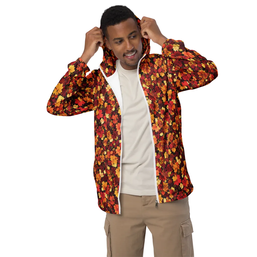 Falling Gold on Men's Windbreaker — Front