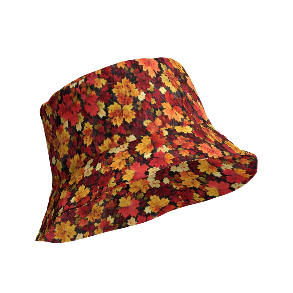 Falling Gold on Reversible Bucket Hat — Product details Outside