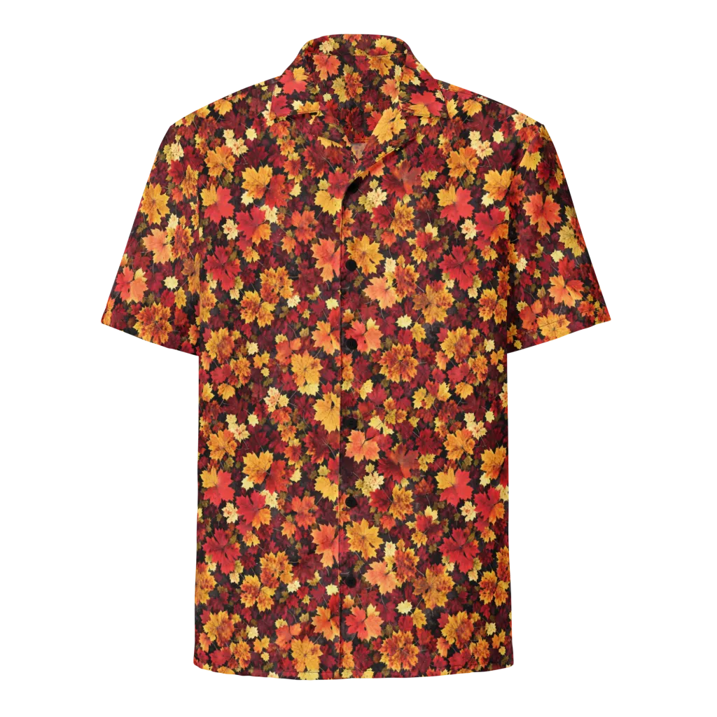 Falling Gold on Button Shirt — Front