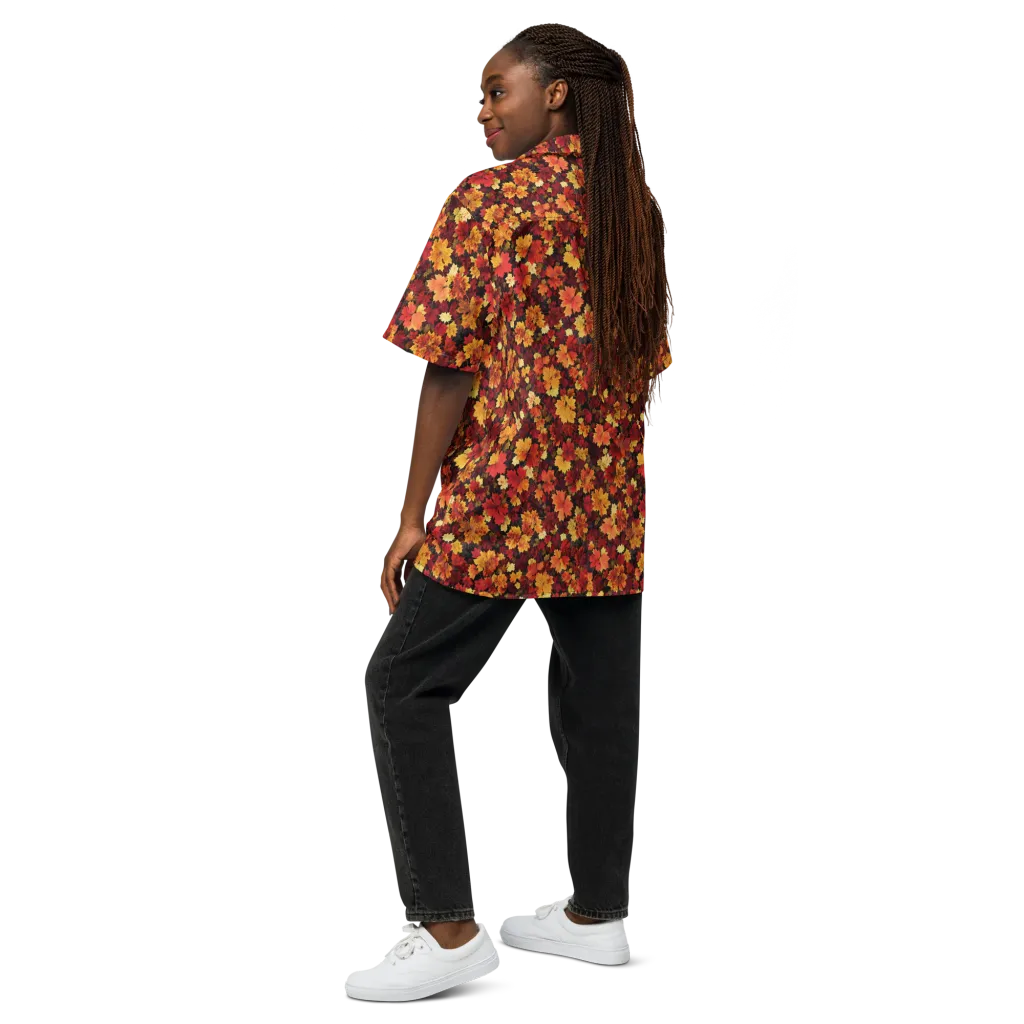 Falling Gold on Button Shirt — Back