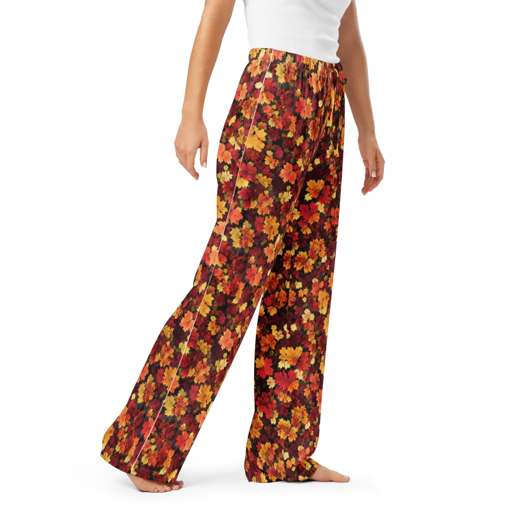 Falling Gold on Women's Pajama Pants — Right Front
