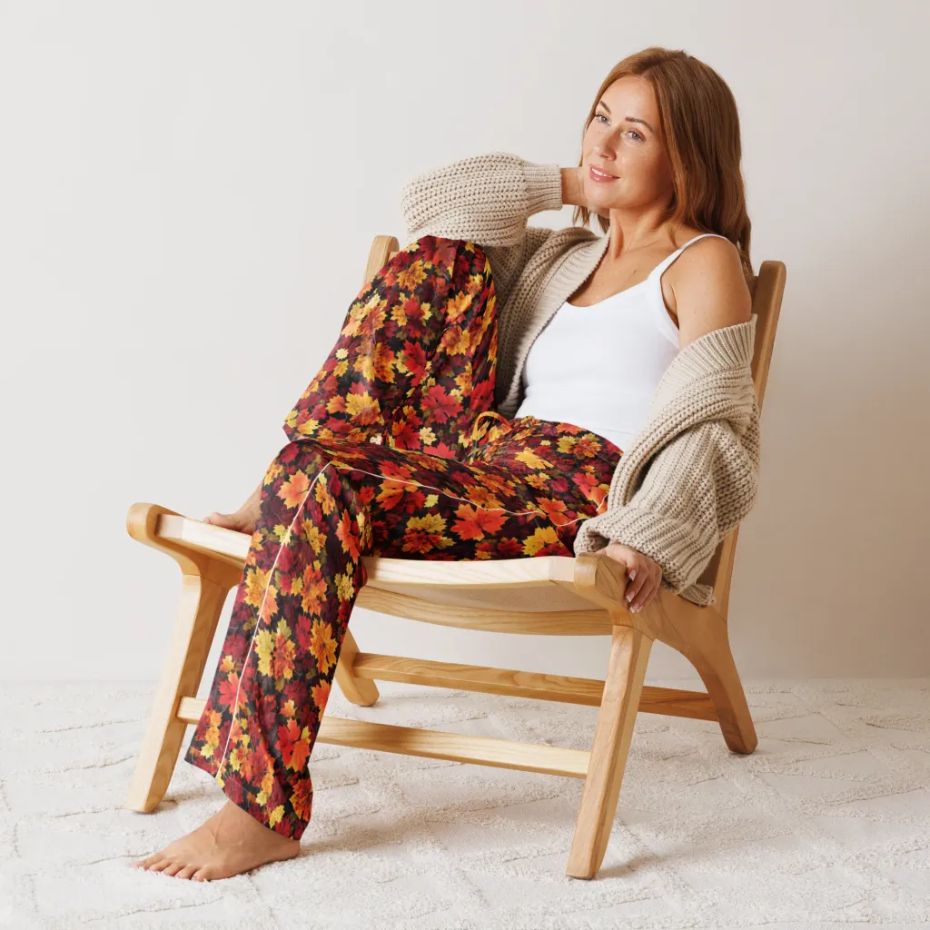 Falling Gold on Women's Pajama Pants — Front