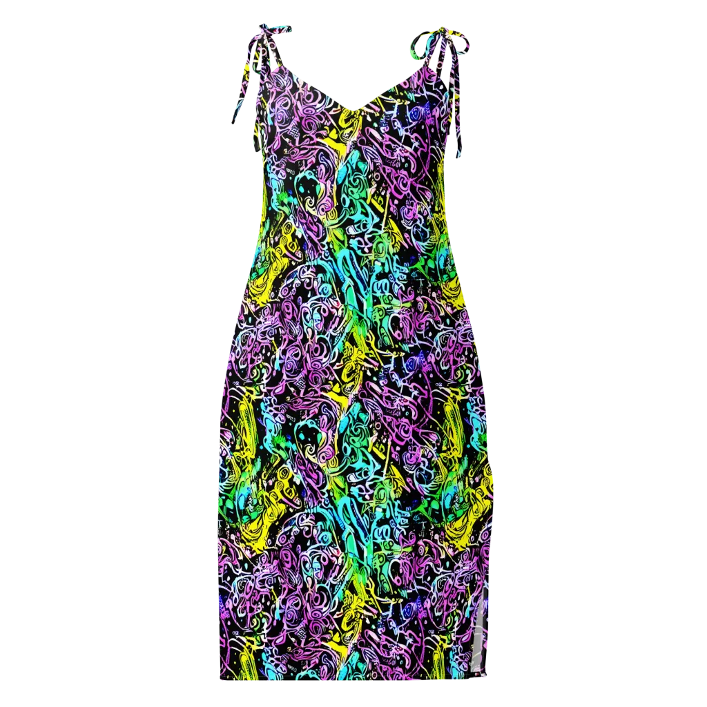 Psychic Graffiti on Slip Dress — Front
