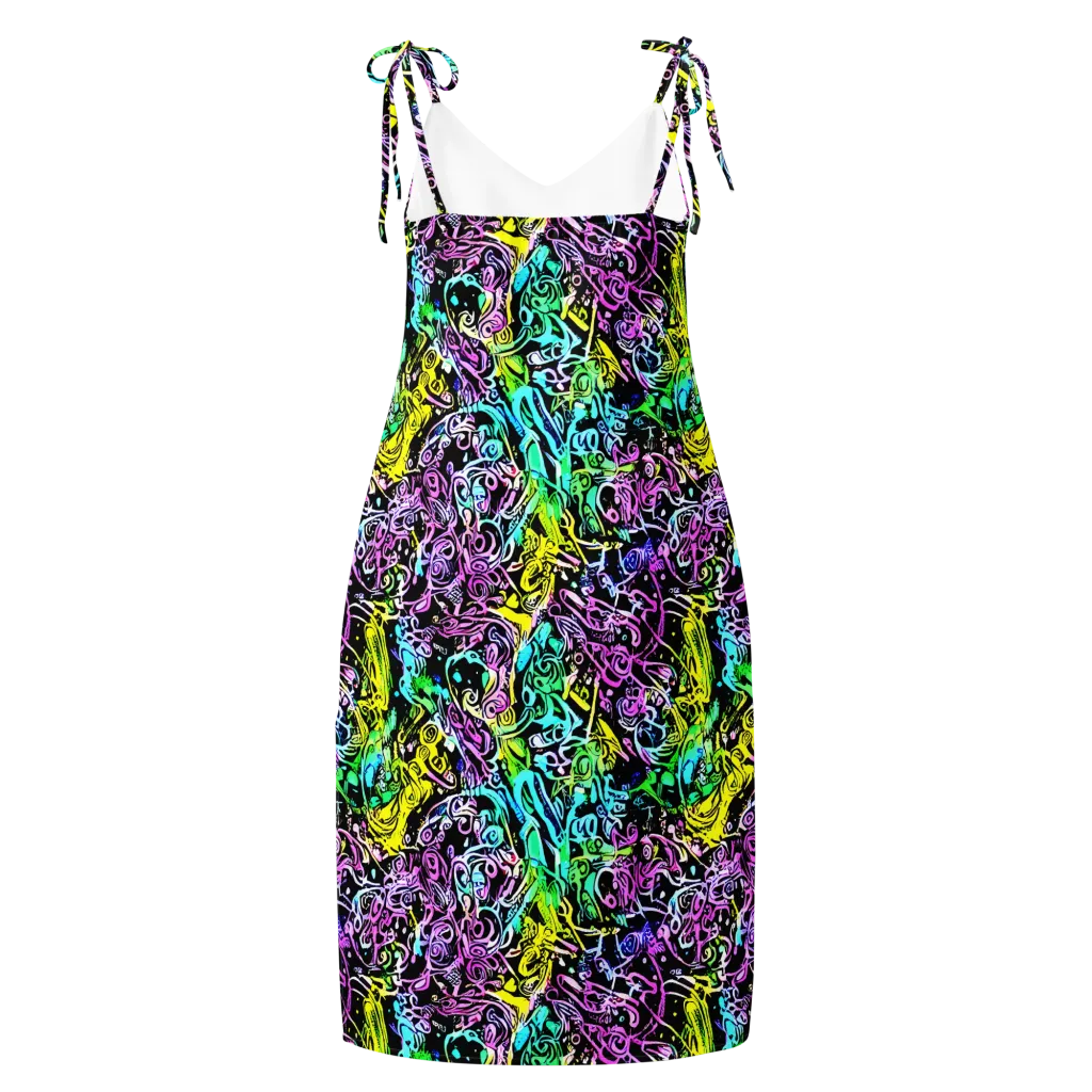 Psychic Graffiti on Slip Dress — Back