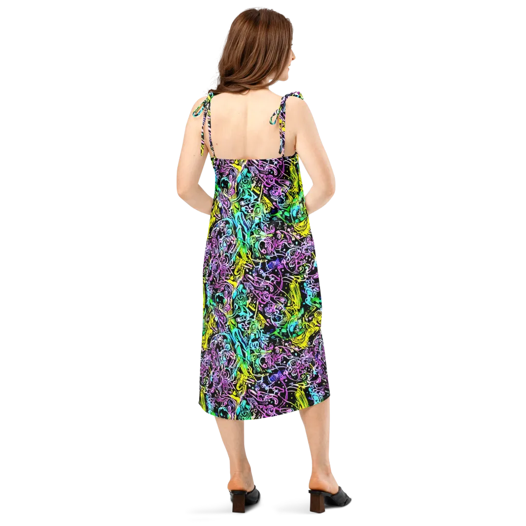 Psychic Graffiti on Slip Dress — Back