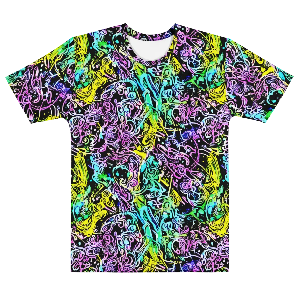 Psychic Graffiti on Men's Cotton Crew Neck T-Shirt — Front
