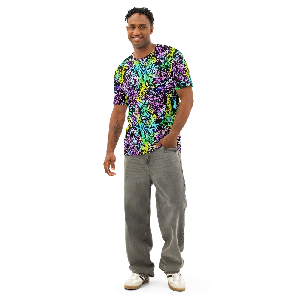 Psychic Graffiti on Men's Cotton Crew Neck T-Shirt — Front