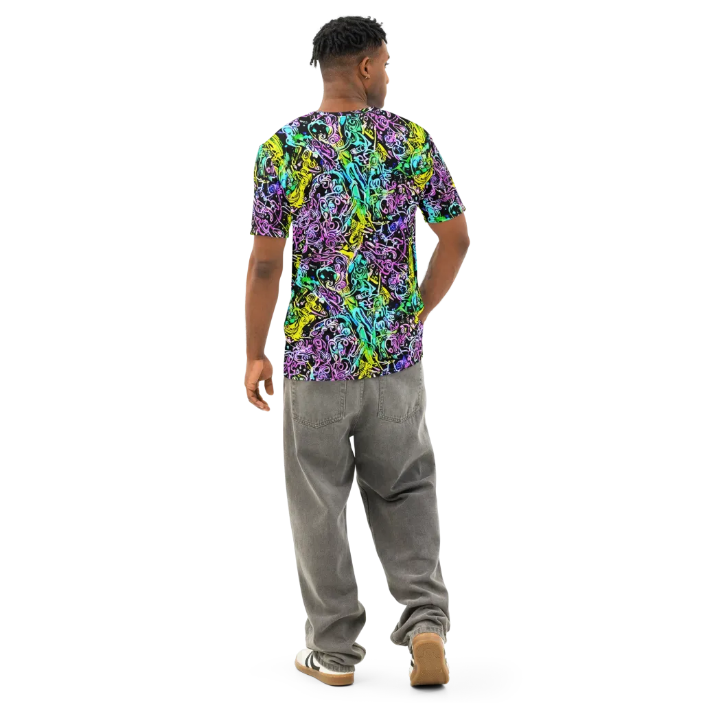 Psychic Graffiti on Men's Cotton Crew Neck T-Shirt — Back