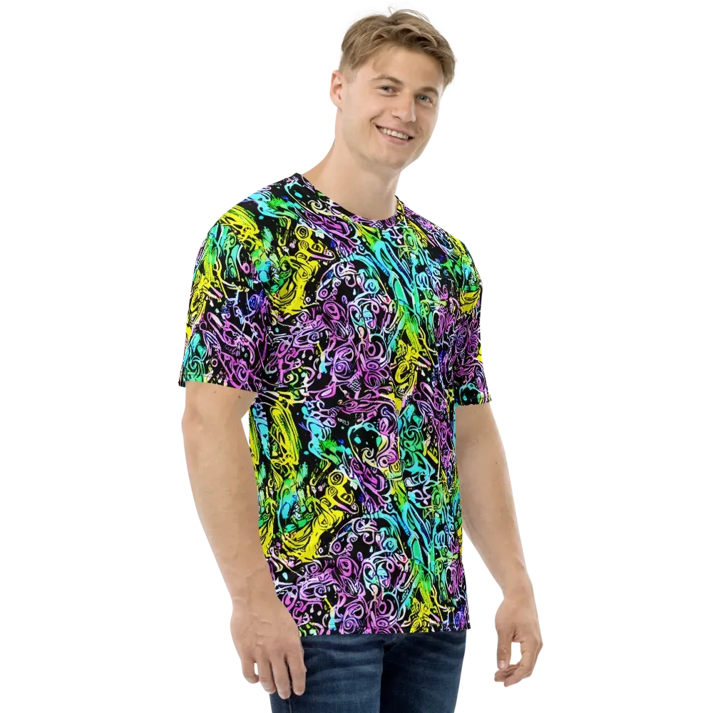 Psychic Graffiti on Men's Crew Neck T-Shirt — Right