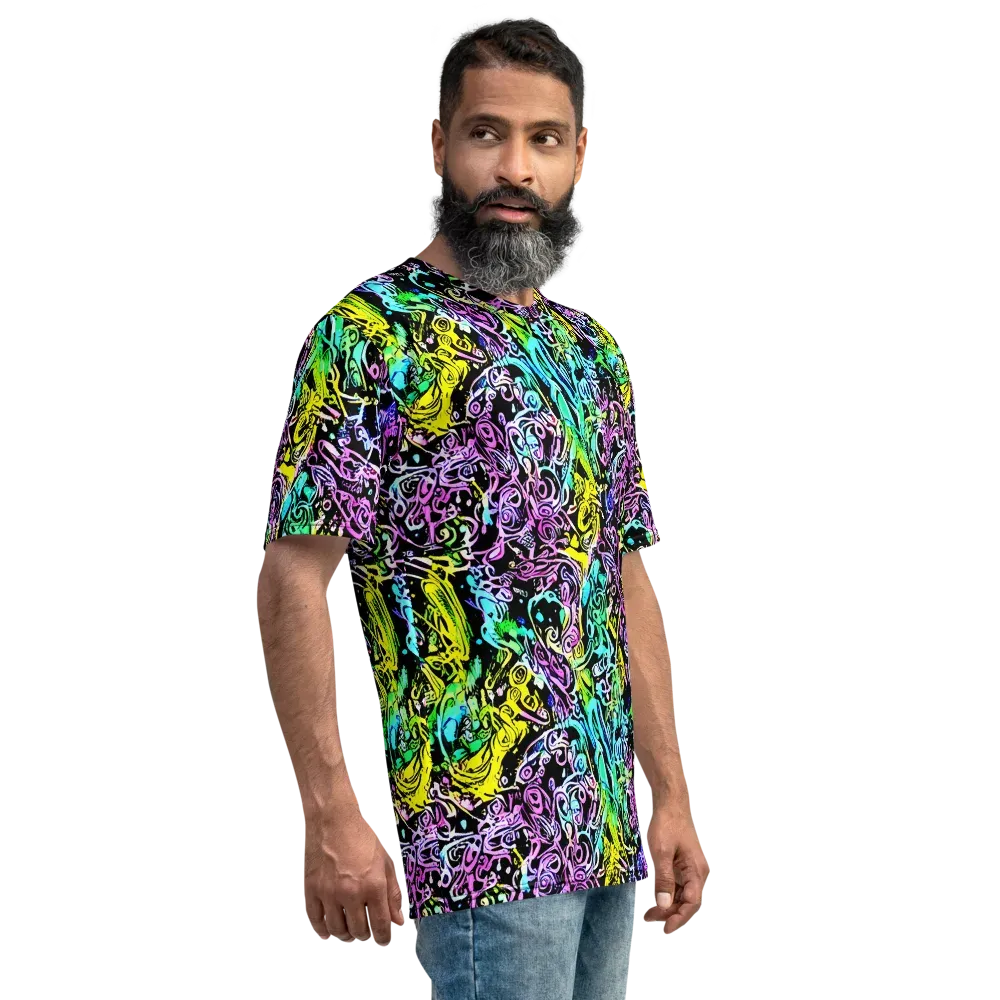 Psychic Graffiti on Men's Crew Neck T-Shirt — Right