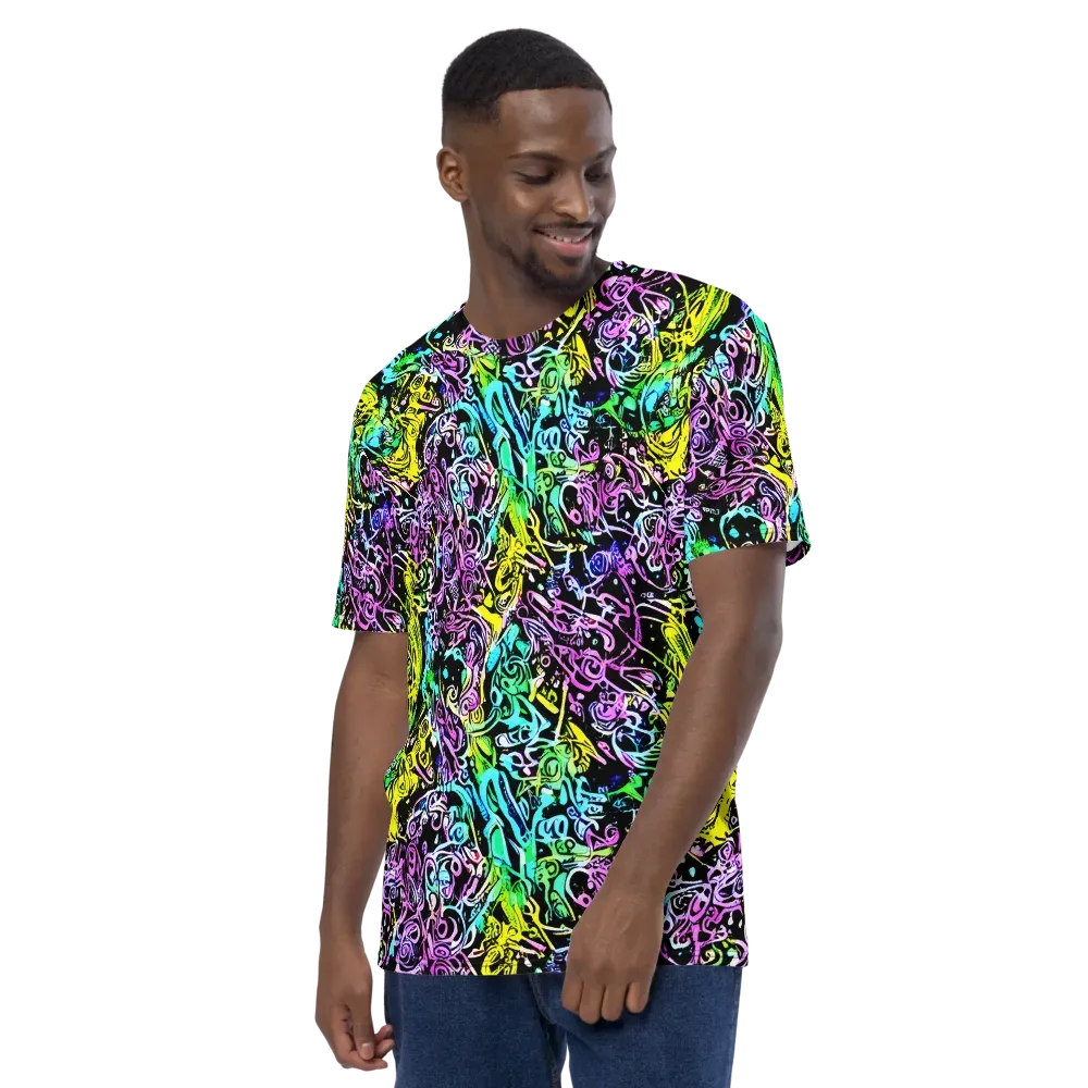 Psychic Graffiti on Men's Crew Neck T-Shirt — Left