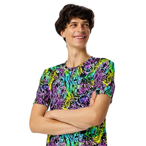 Psychic Graffiti on a Men's Crew Neck T-Shirt