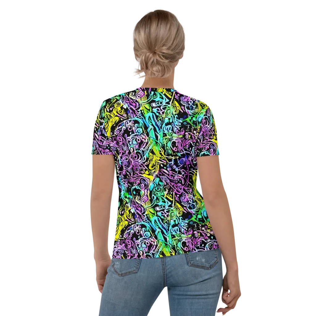 Psychic Graffiti on Women's Crew Neck T-Shirt — Back