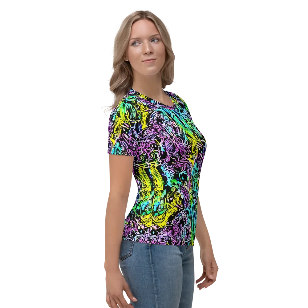 Psychic Graffiti on Women's Crew Neck T-Shirt — Right