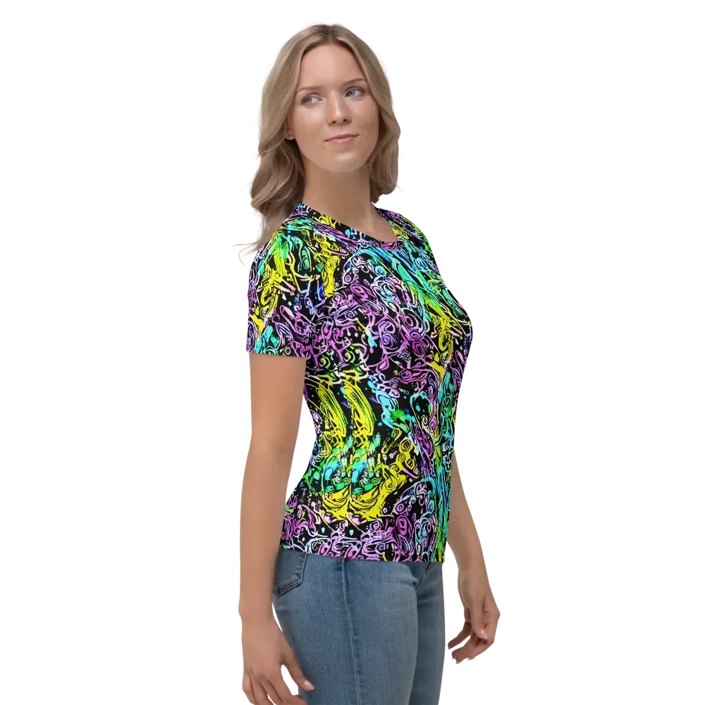 Psychic Graffiti on Women's Crew Neck T-Shirt — Right