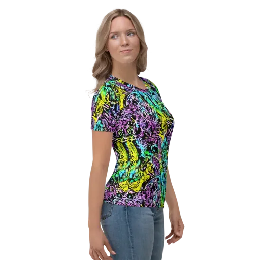 Psychic Graffiti on a Women's Crew Neck T-Shirt